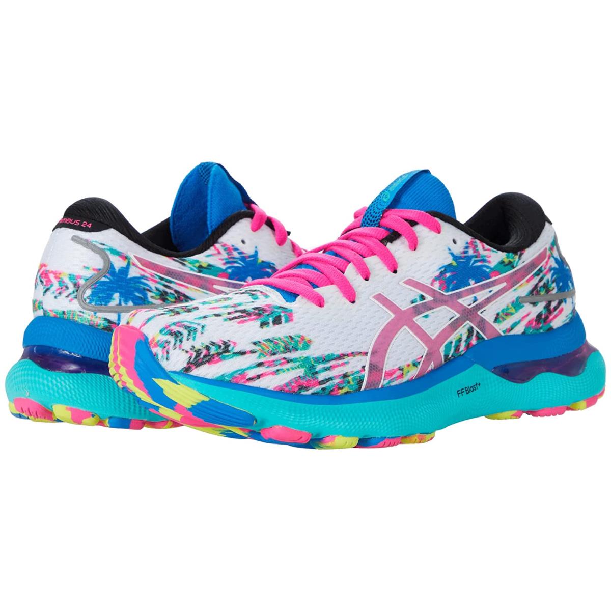 Woman`s Sneakers Athletic Shoes Asics Gel-nimbus 24 White/Pink Glo