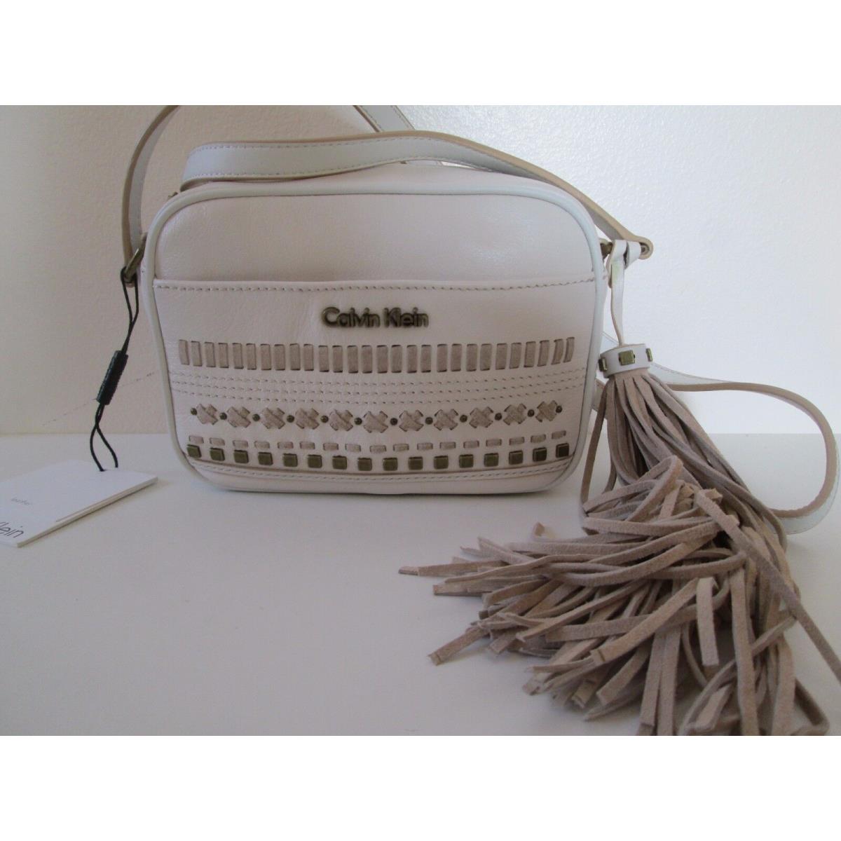 Calvin klein pebble discount leather crossbody bag