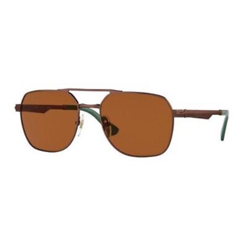 Persol PO1004S 112453 Shiny Brown Light Brown 55 mm Unisex Sunglasses