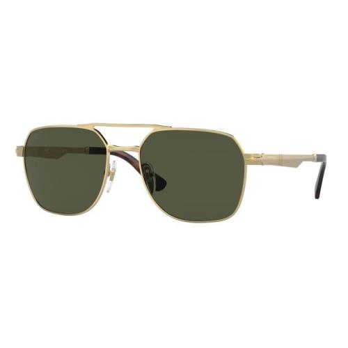 Persol 0PO1004S 515/31 Gold/ Green Square Unisex Sunglasses