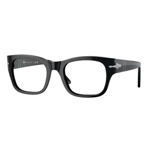 Persol 0PO3297V 95 Black Rectangle Unisex Eyeglasses