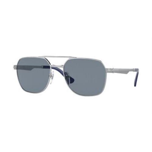 Persol PO1004S 518 56 Silver Light Blue 55 mm Unisex Sunglasses