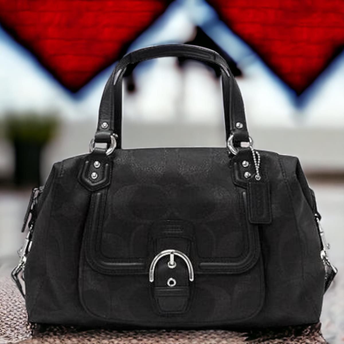 Coach Bag Black Signature Campbell Large Handbag F26243 - Handle/Strap: Black, Exterior: Black
