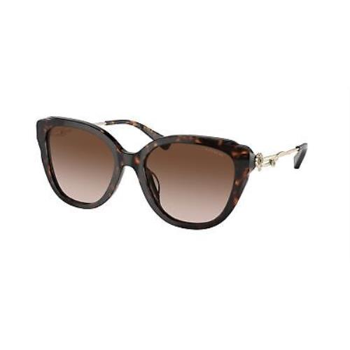 Coach HC8347BU 512013 Square Dark Tortoise Brown Grad 55 mm Women`s Sunglasses