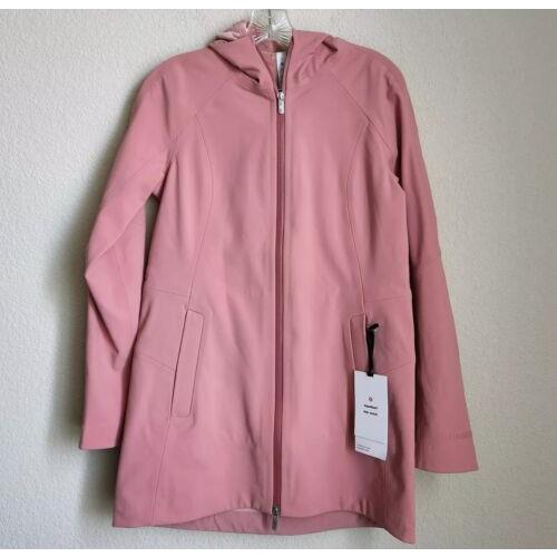Lululemon Rain Rebel Jacket Women`s Size 6 Pink