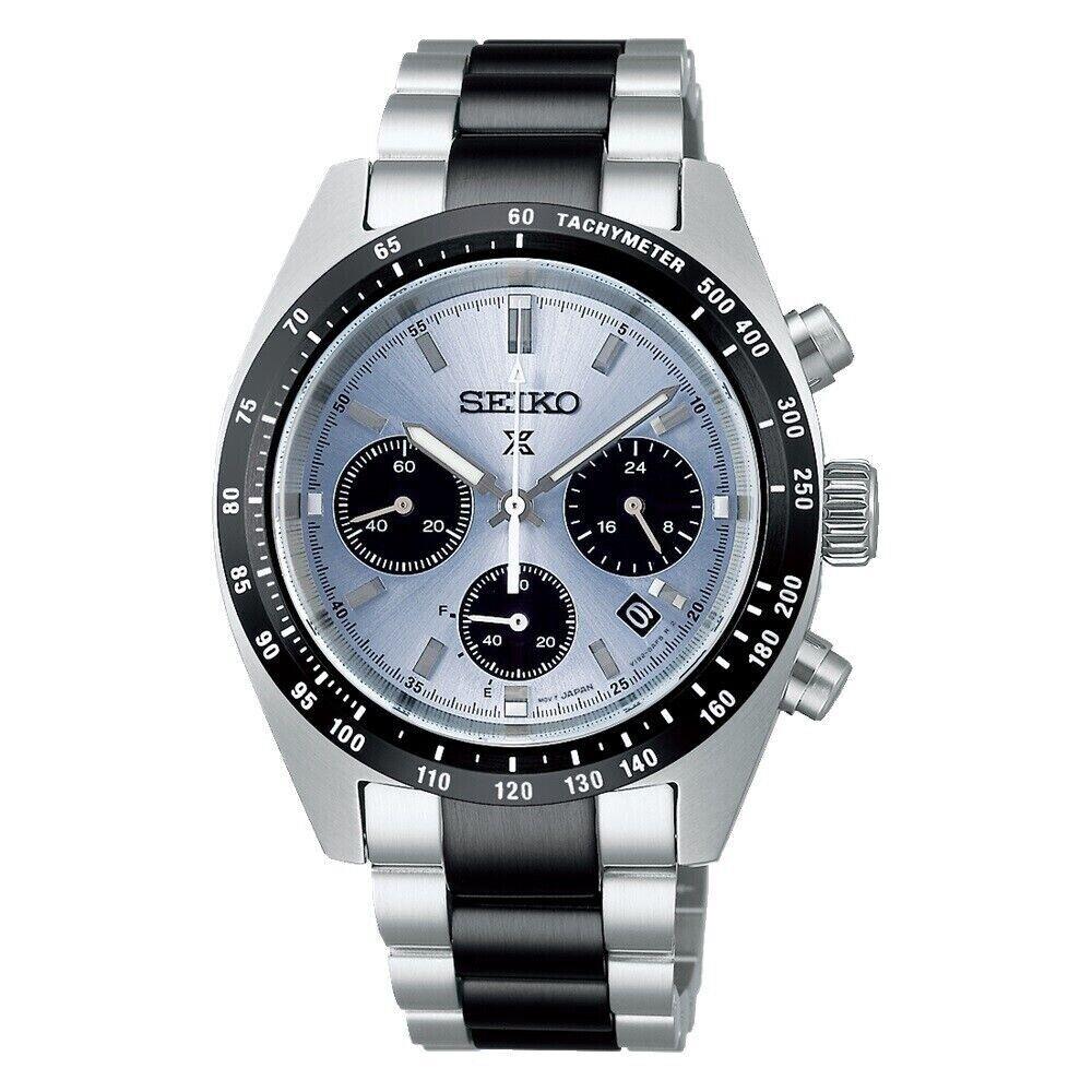 Seiko Prospex Speedtimer Blue Dial Stainless Steel Bracelet Watch SSC909 - Dial: Blue, Band: Silver