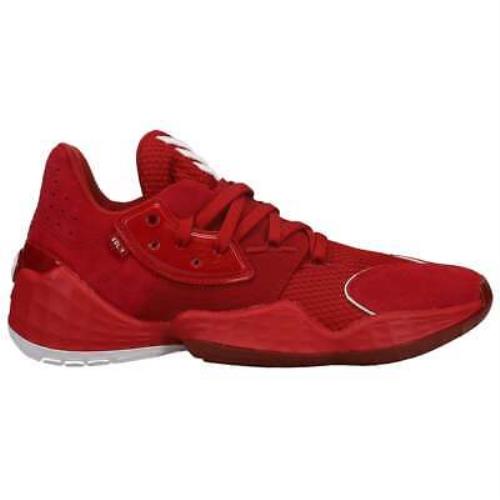Adidas EH1605 Harden Vol. 4 Mens Basketball Sneakers Shoes Casual - Red