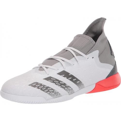 Adidas Men`s Indoor Predator Freak .3 Soccer Shoe White/Iron Metallic/Solar Red