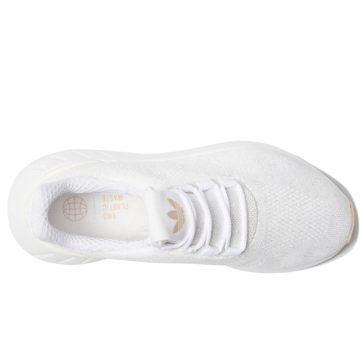 Girl`s Shoes Adidas Originals Kids Swift Run 22 Decon Big Kid - White/Cream White/Magic Beige