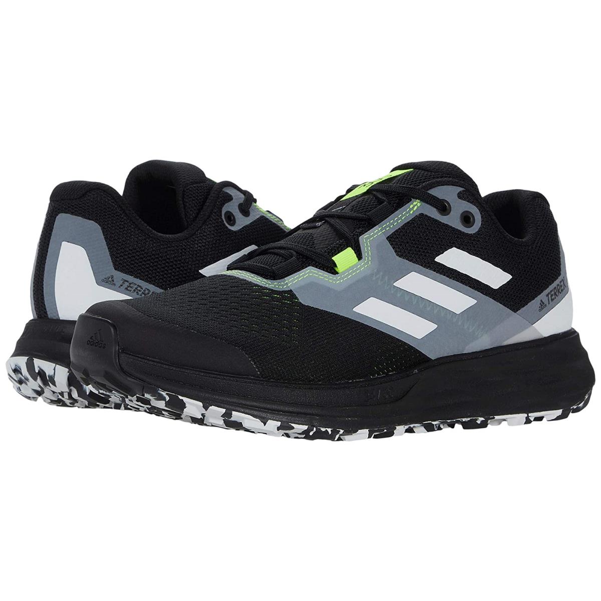 Man`s Sneakers Athletic Shoes Adidas Outdoor Terrex Two Flow Black/Crystal White/Solar Yellow