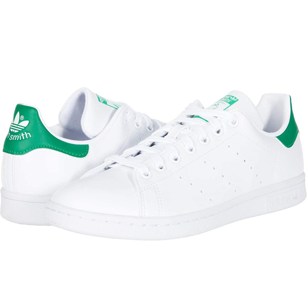 Woman`s Sneakers Athletic Shoes Adidas Originals Stan Smith Footwear White/Green/Footwear White