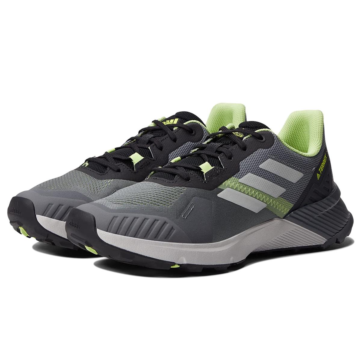 Man`s Sneakers Athletic Shoes Adidas Outdoor Terrex Soulstride Grey /Grey /Pulse Lime