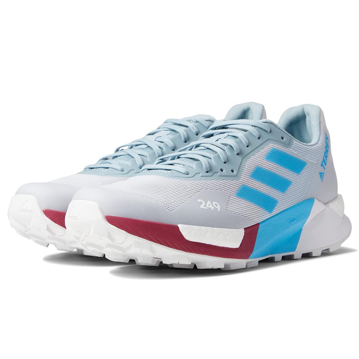Woman`s Sneakers Athletic Shoes Adidas Outdoor Terrex Agravic Ultra Dash Grey/Sky Rush/Legacy Burgundy