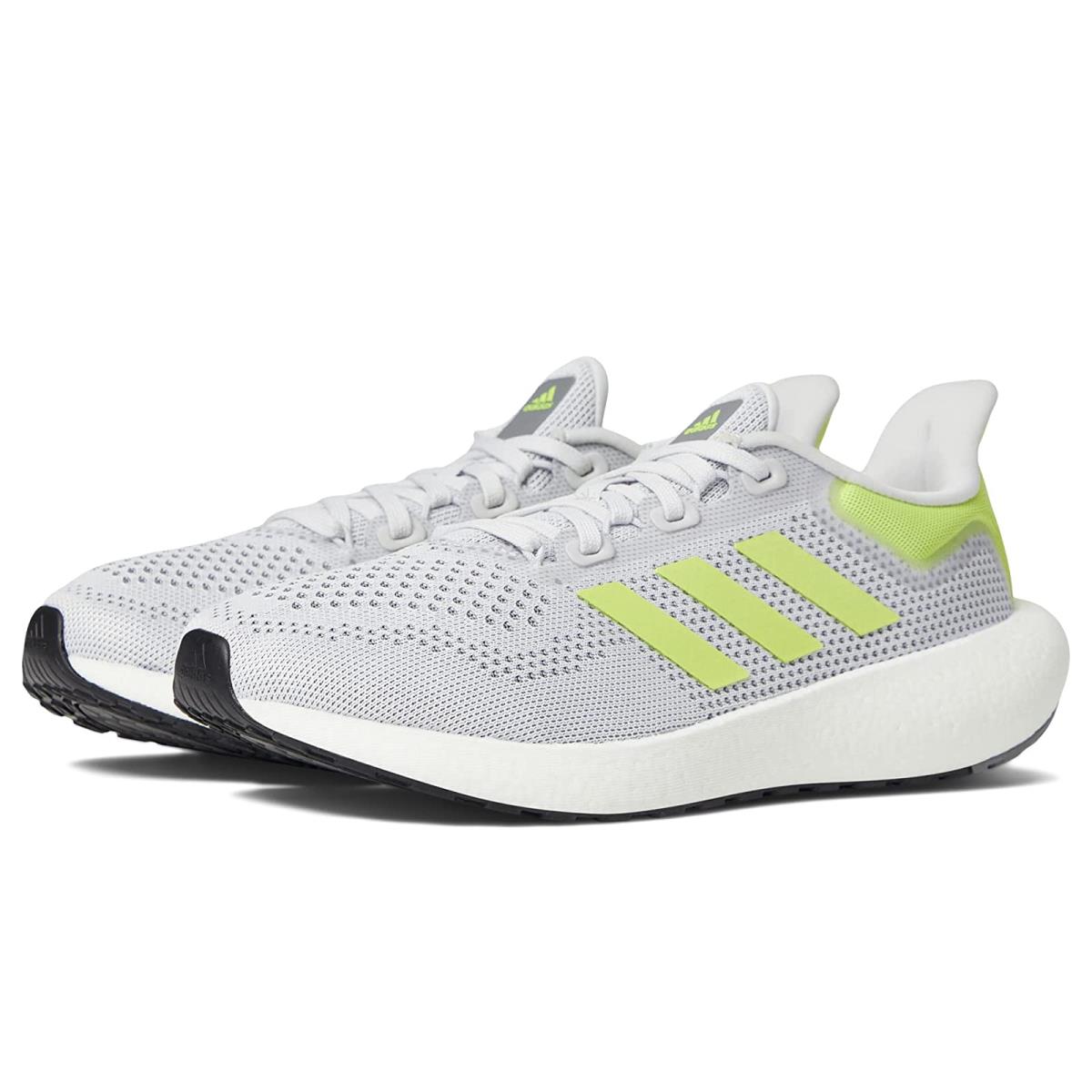 Man`s Sneakers Athletic Shoes Adidas Running Pureboost Jet Dash Grey/Pulse Lime/Black