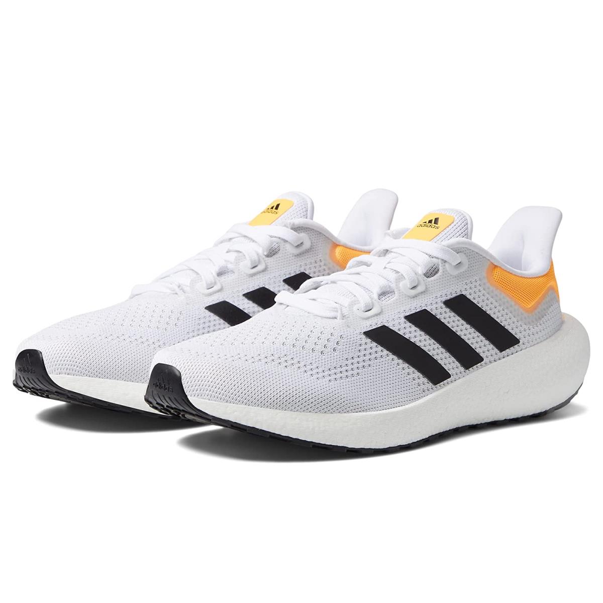 Man`s Sneakers Athletic Shoes Adidas Running Pureboost Jet White/Black/Flash Orange