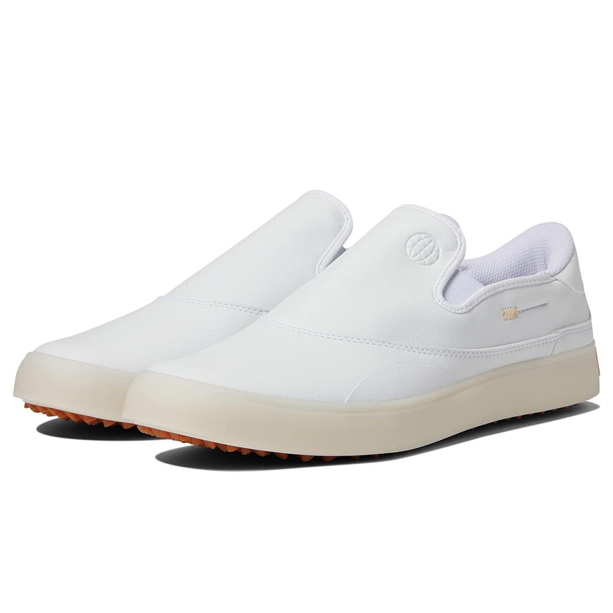 Man`s Sneakers Athletic Shoes Adidas Golf Matchcourse Footwear White/Pulse Amber/Chalk White