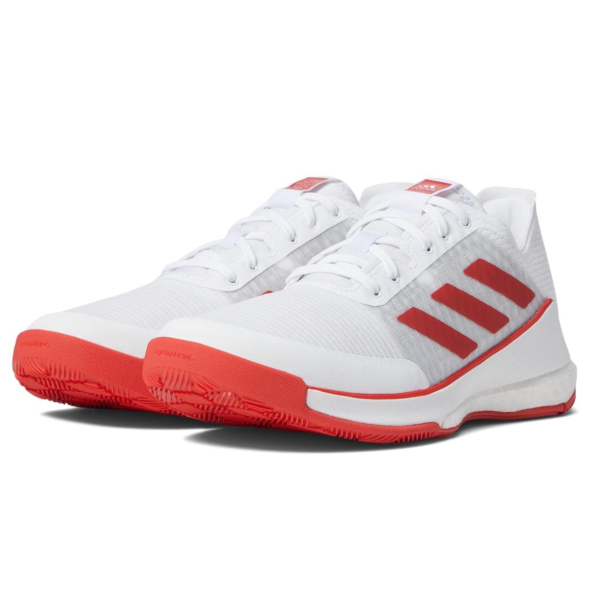 Woman`s Sneakers Athletic Shoes Adidas Crazyflight White/Vivid Red/Vivid Red