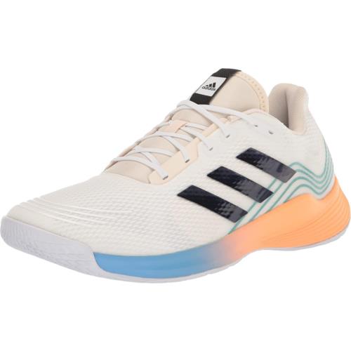 Adidas Men`s Novaflight Sustainable Volleyball Shoe White/Black/Beam Orange