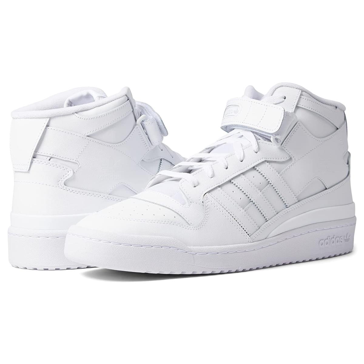 Man`s Sneakers Athletic Shoes Adidas Originals Forum Mid Footwear White/Footwear White/Footwear White