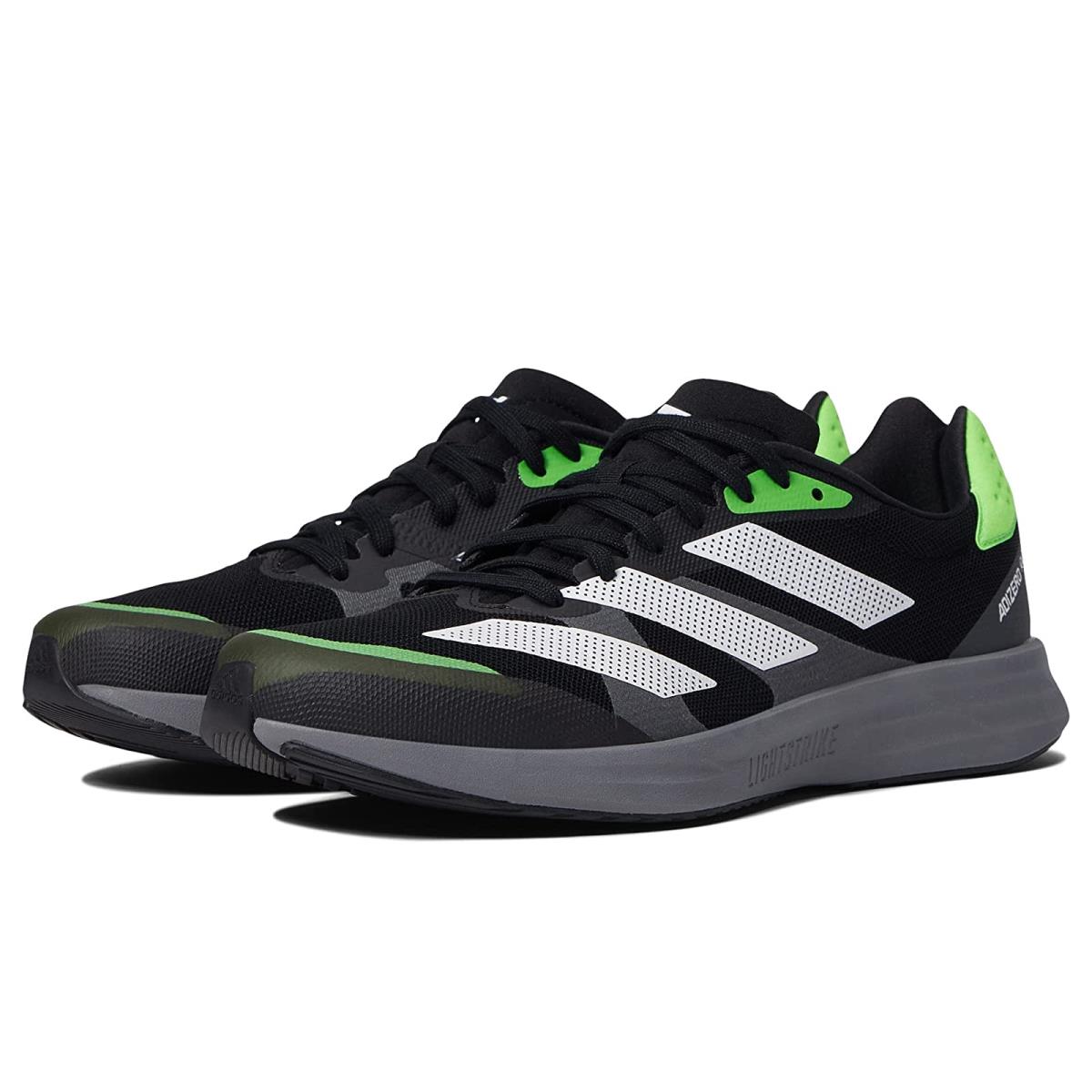 Man`s Sneakers Athletic Shoes Adidas Running Adizero RC 4 Black/White/Solar Green