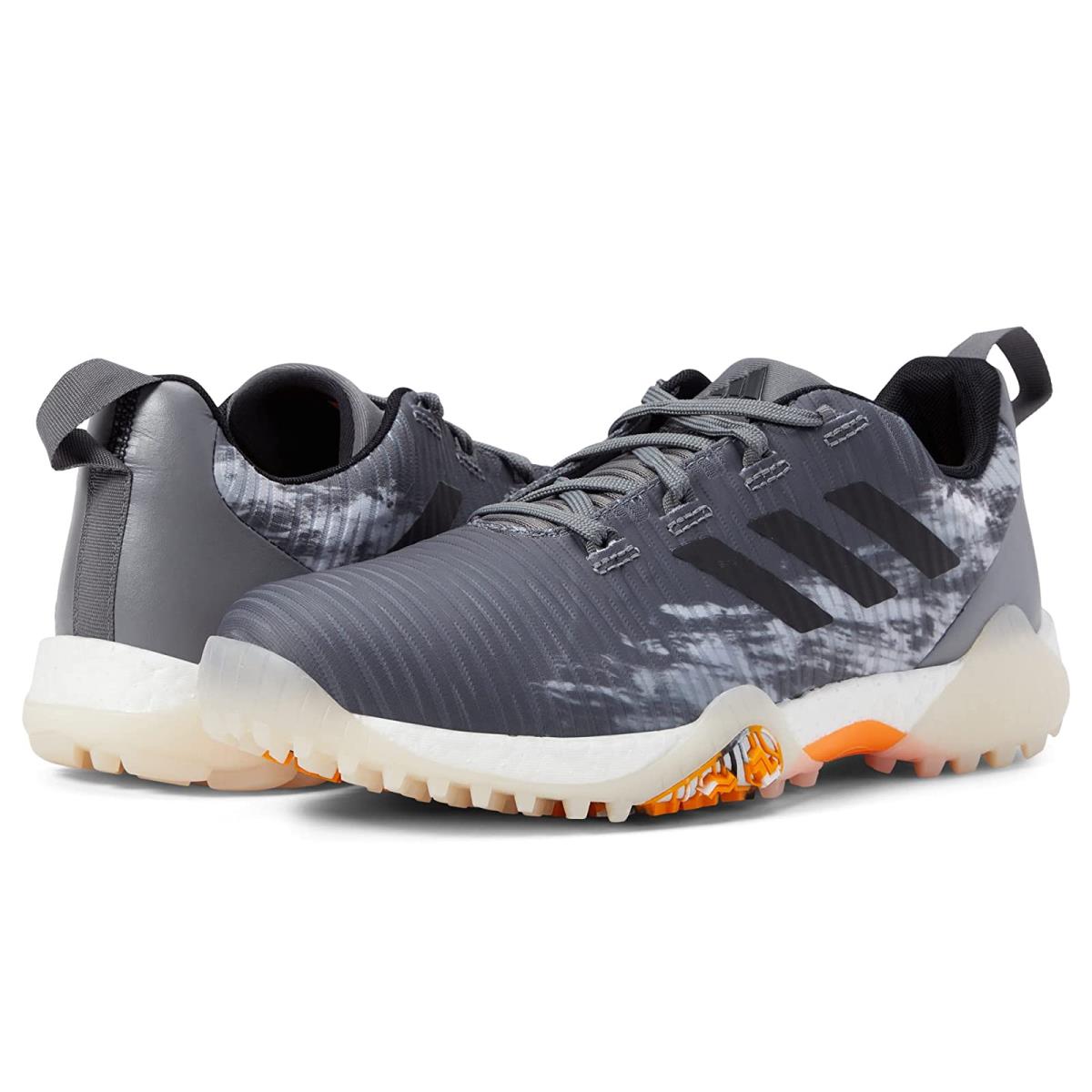 Man`s Sneakers Athletic Shoes Adidas Golf Codechaos Grey Four/Core Black/Orange Rush