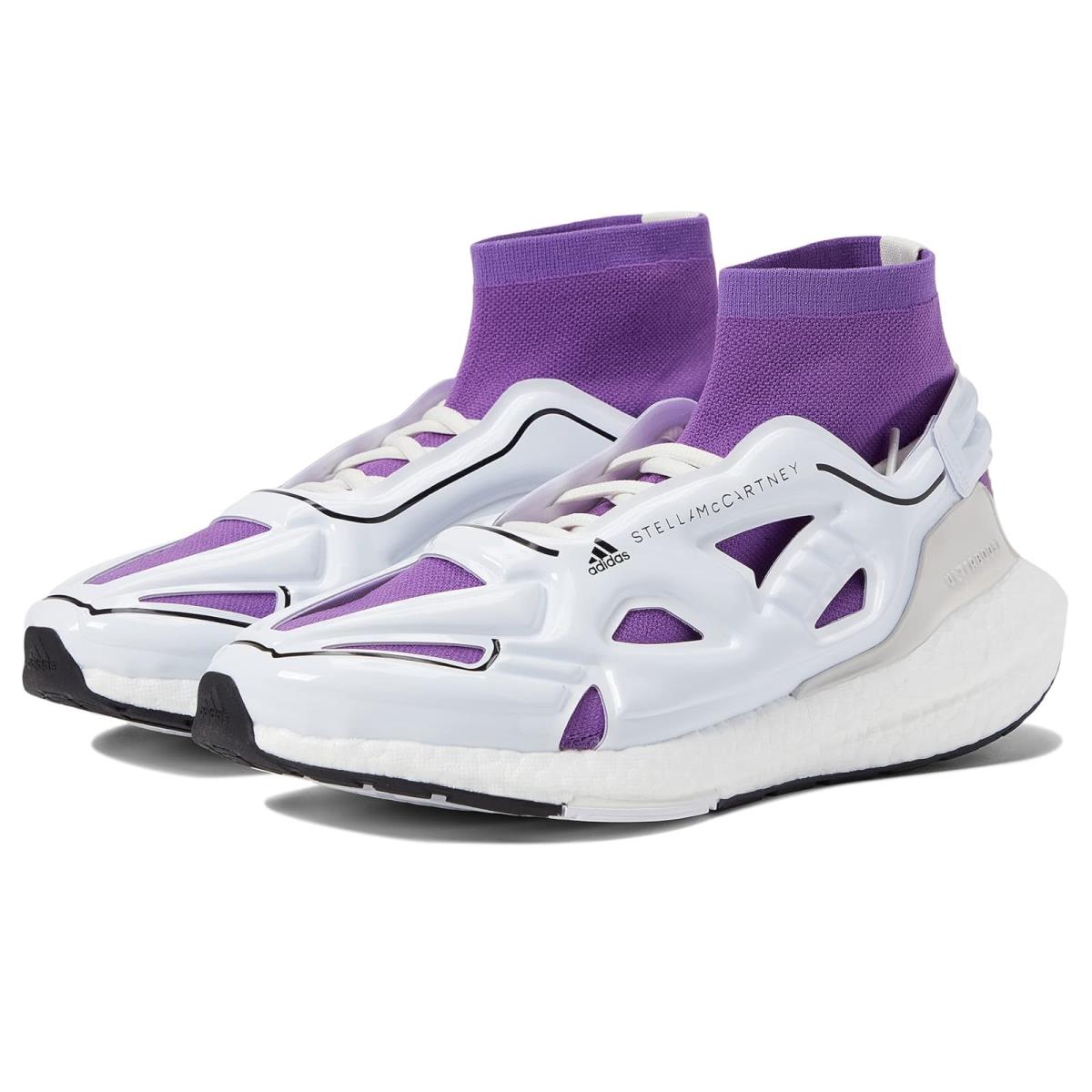 Woman`s Shoes Adidas by Stella Mccartney Ultraboost 22 Elevated Footwear White/Active Purple/Core Black