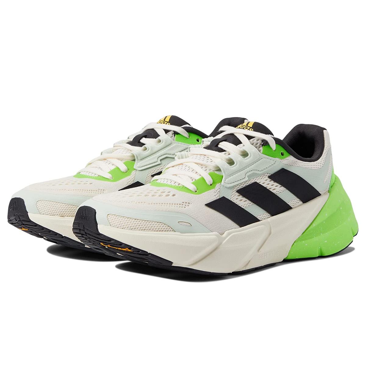 Man`s Sneakers Athletic Shoes Adidas Running Adistar Chalk White/Black/Solar Green