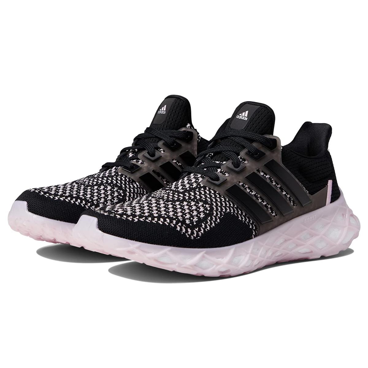 Woman`s Sneakers Athletic Shoes Adidas Running Ultraboost Web Alphaskin Black/Black/Clear Pink