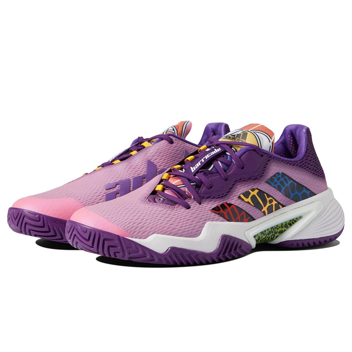 Woman`s Sneakers Athletic Shoes Adidas Barricade Rose Tone/Black/Glory Purple