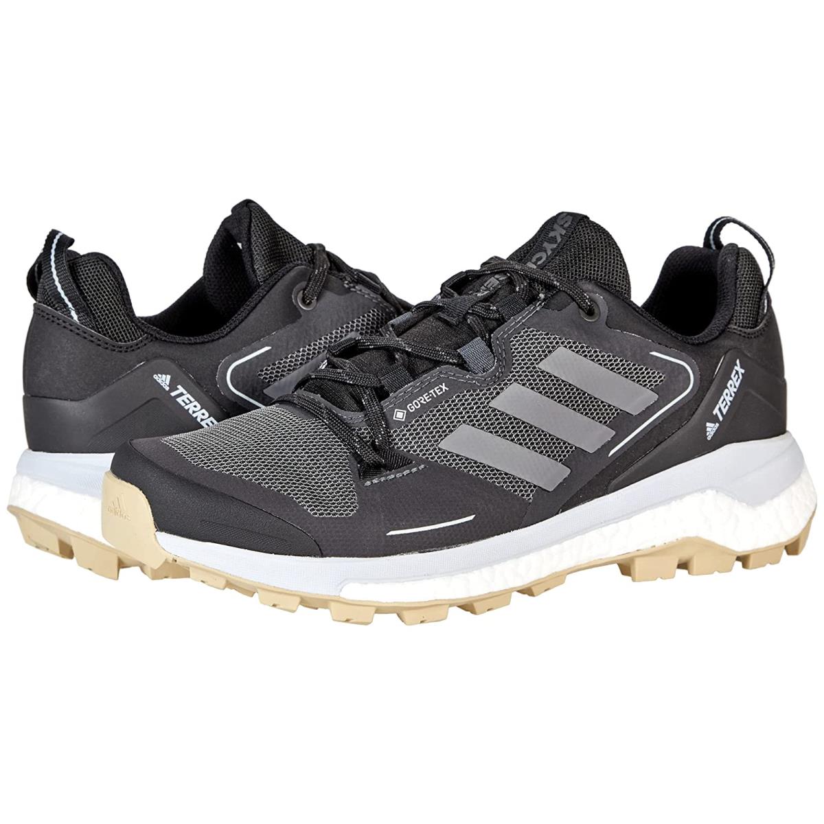 Woman`s Shoes Adidas Outdoor Terrex Skychaser 2 Gore-tex Shoes Core Black/Halo Silver/Halo Blue