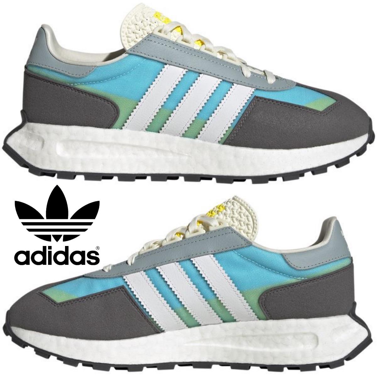 Adidas Retropy E5 Men`s Sneakers Running Shoes Gym Casual Sport Gray Blue