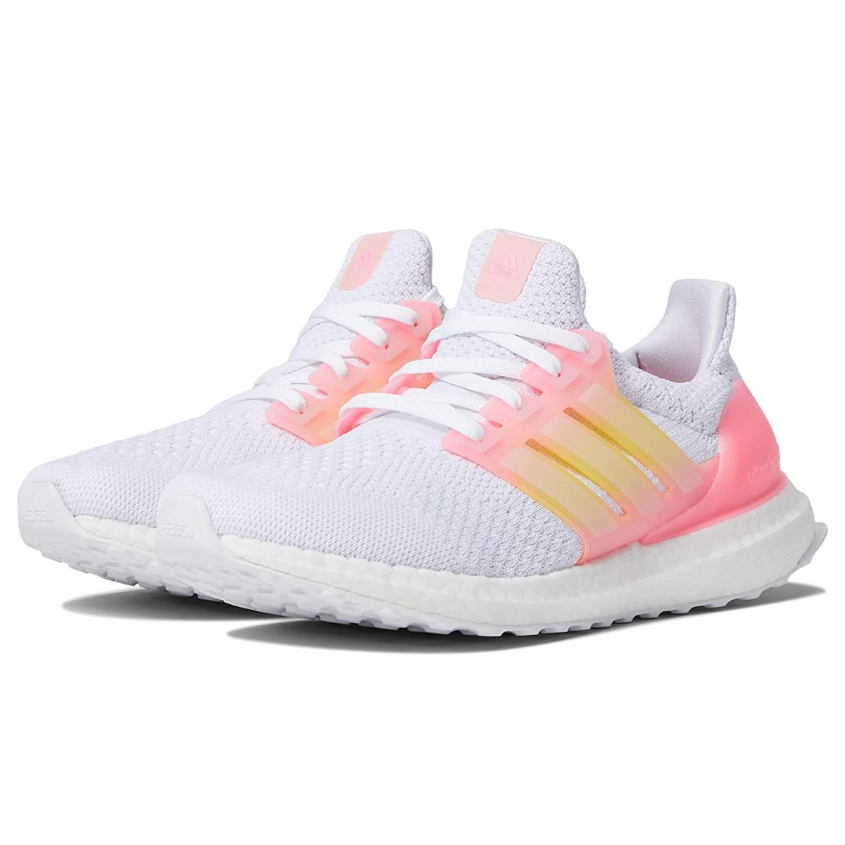 Woman`s Sneakers Athletic Shoes Adidas Running Ultraboost 5.0 White/White/Beam Pink