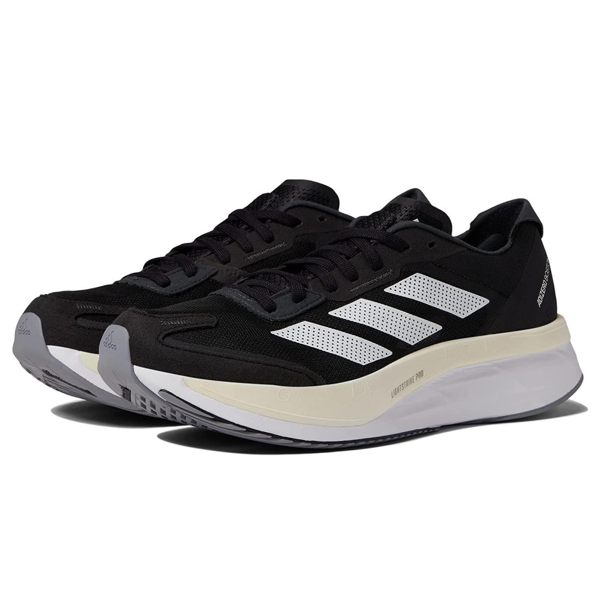 Woman`s Sneakers Athletic Shoes Adidas Running Adizero Boston 11 Black/White/Grey
