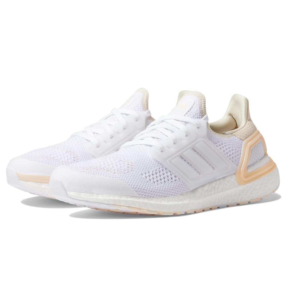 Woman`s Sneakers Athletic Shoes Adidas Running Ultraboost 19.5 Alphaskin White/White/Bliss Orange