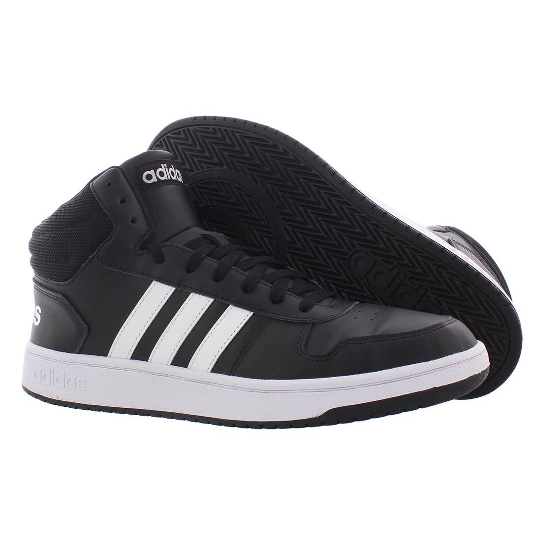 Adidas Hoops 2.0 Mid Mens Shoes Size 12 Color: Black/white - Black/White , Black Main