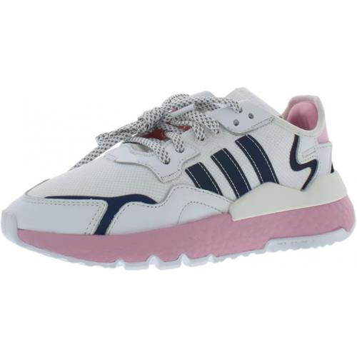 Adidas Womens Nite Jogger Sneakers Shoes Casual - White - Size 11 B