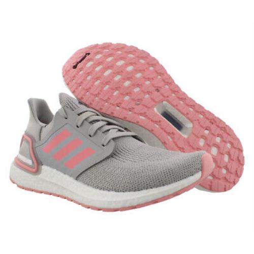 Adidas Ultraboost 20 J Girls Shoes Size 5 Color: Grey/pink/white