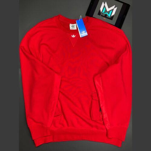 Adidas Cny Lny Red Crew Sweatshirt Embroidered Men s Sz Large Vtg Vintage