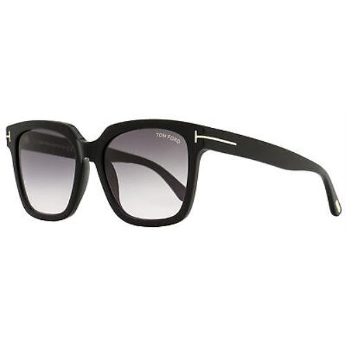 Tom Ford Square Sunglasses TF952 Selby 01B Black 55mm FT0952 - Black Frame, Smoke Gradient Lens