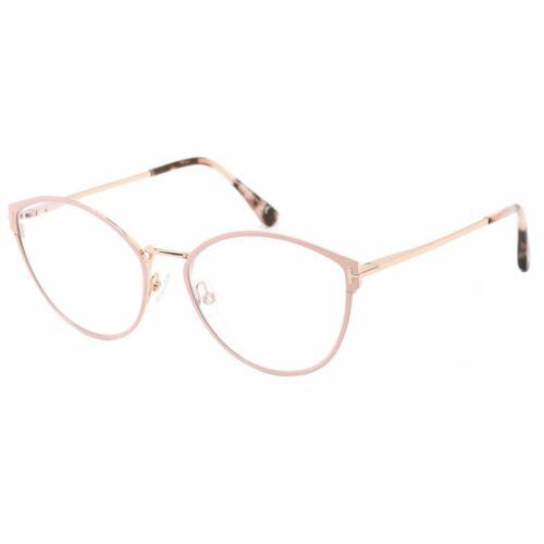 Tom Ford Women`s Eyeglasses Pink Cat-eye Full-rim Metal Frame FT5573-B 072