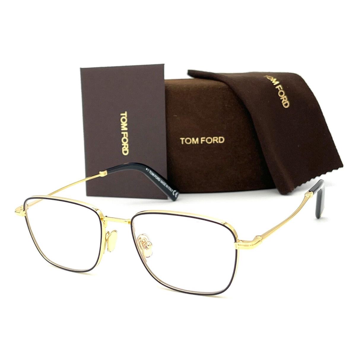 Tom Ford eyeglasses  - Black Gold Frame, Blue Block Lens 0