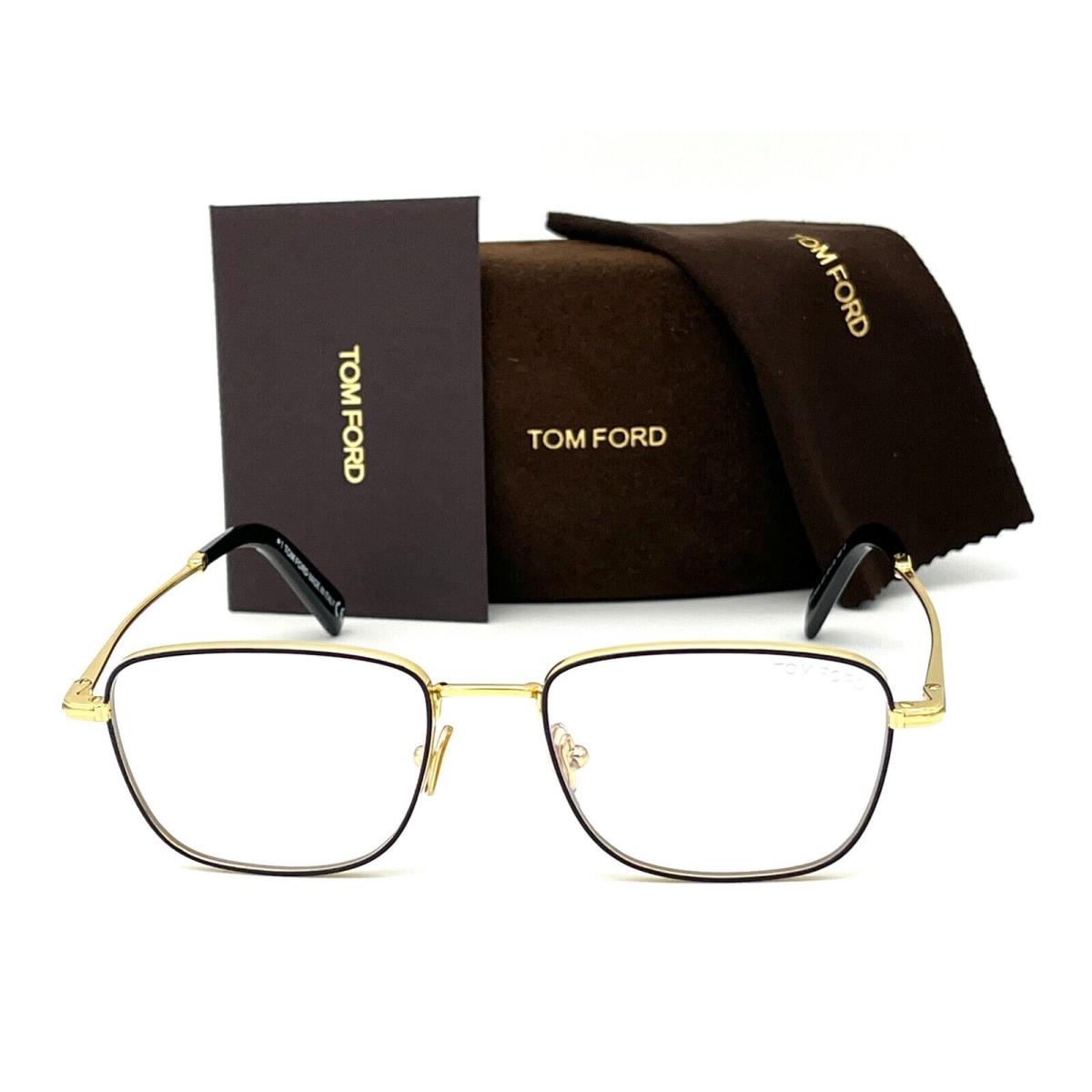 Tom Ford eyeglasses  - Black Gold Frame, Blue Block Lens 1