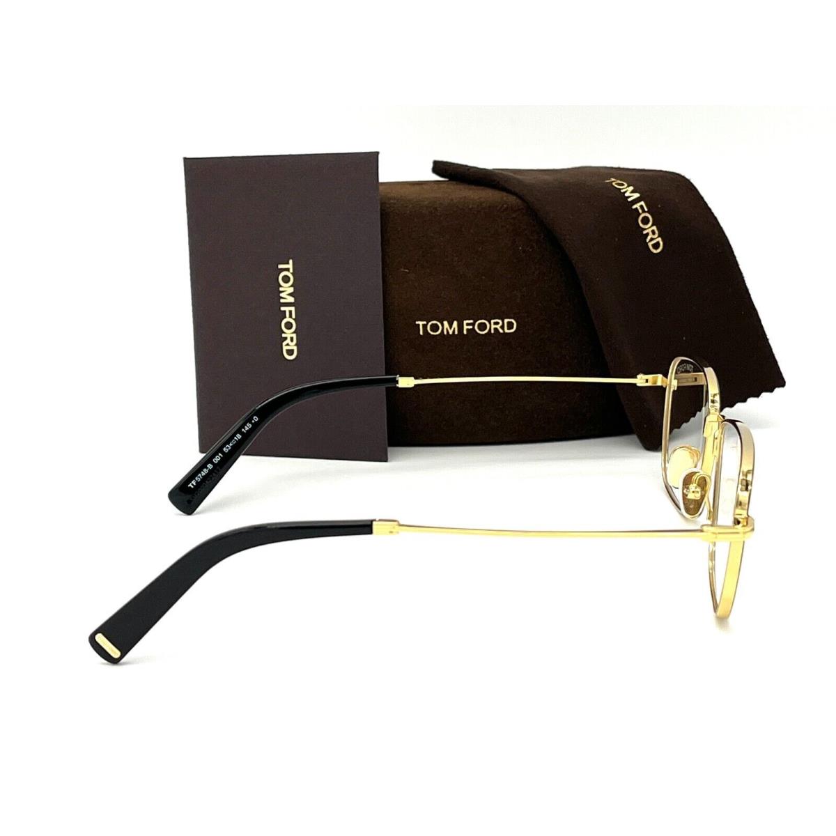 Tom Ford eyeglasses  - Black Gold Frame, Blue Block Lens 3