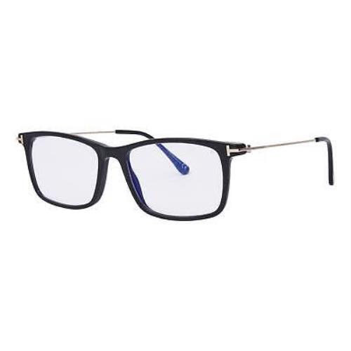 Tom Ford FT5758-F-B 001 Eyeglasses Shiny Black Clear Frame 56mm
