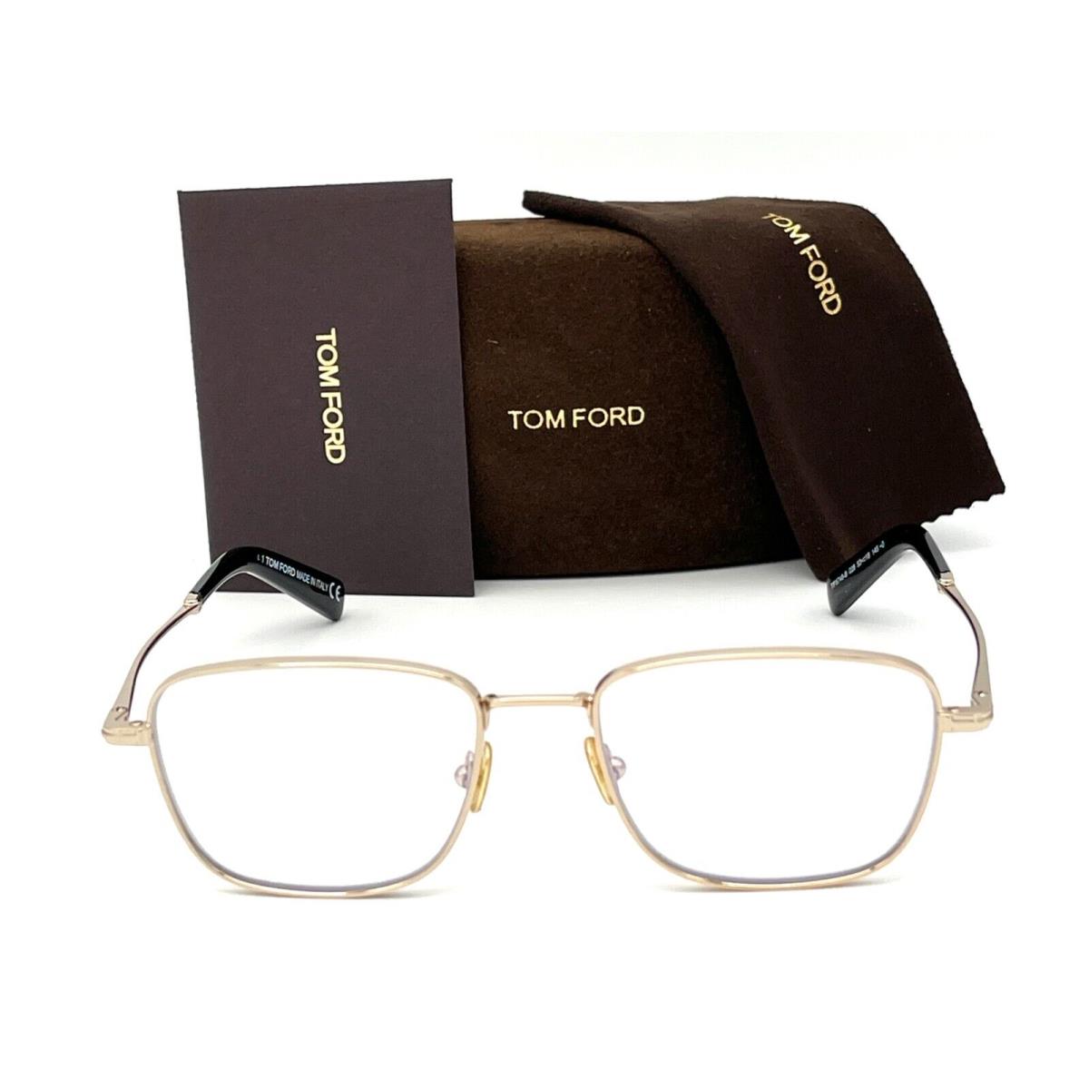 Tom Ford eyeglasses  - Shiny Gold Frame, Blue Block Lens 1