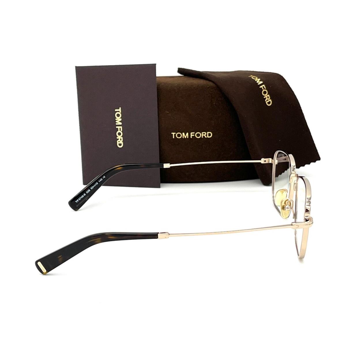 Tom Ford eyeglasses  - Shiny Gold Frame, Blue Block Lens 3