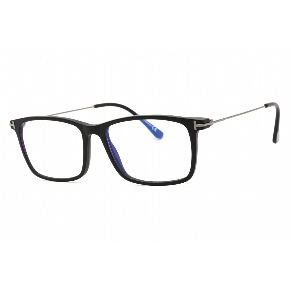 Tom Ford FT5758-F-B 002 Eyeglasses Matte Black Clear Frame 56mm