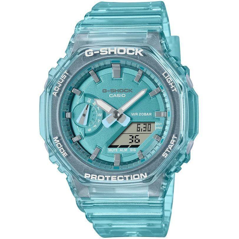 Casio G-shock Analog-digital Metallic Translucent Blue Watch GMAS2100SK-2A