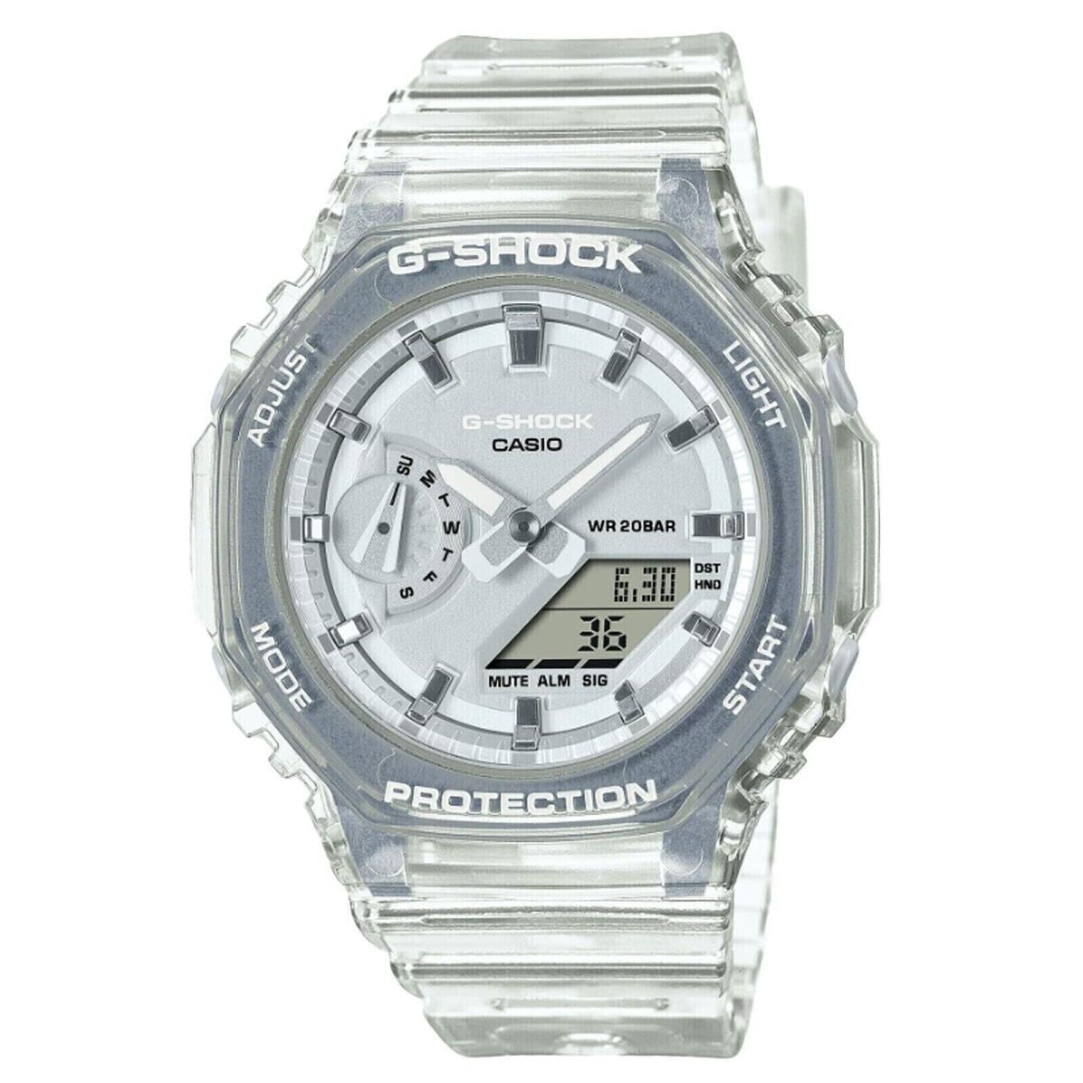 Casio G-shock Men`s GMAS2100SK-7A Clear Analog-digital Watch Timepiece Active - Dial: Clear, Band: Clear, Bezel: Clear