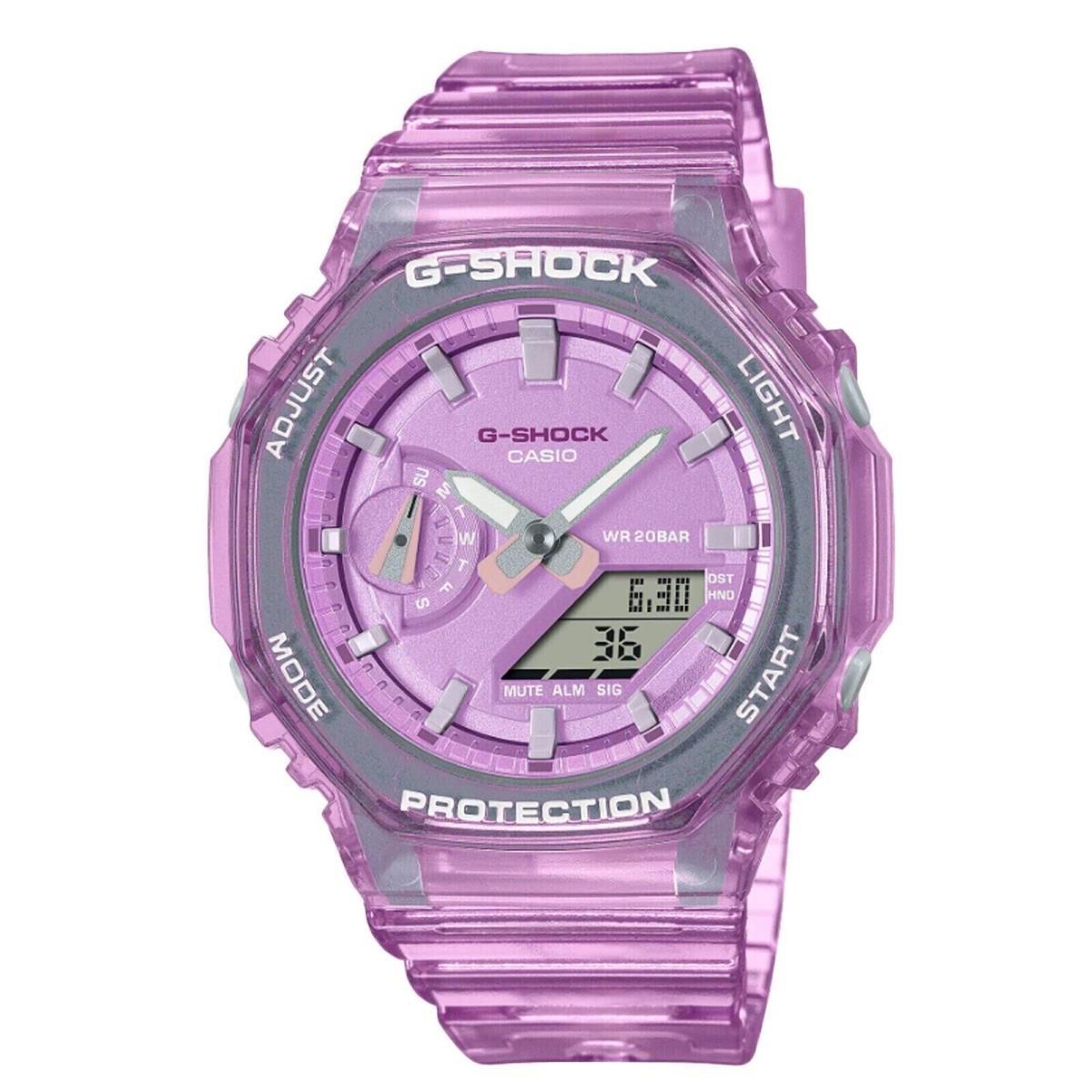 Casio G-shock Men`s GMAS2100SK-4A Pink Analog-digital Watch Timepiece Active